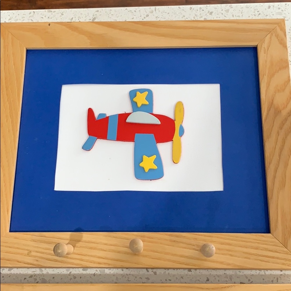 child’s room wall art train and airplane decor - Picture 2 of 8